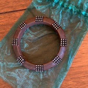 Imported Wooden Bangle with embellishments